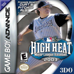 High Heat Major League Baseball 2003 box art for GameBoy Advance